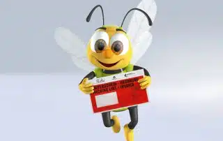 DEBATIN Maskottchen DEBABEE mit Unipack PCR Dokumententasche