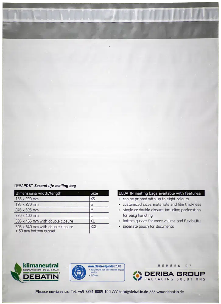Folienversandtasche Second Life Folienversandtasche DEBAPOST Second Life