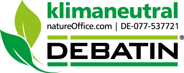 Logo DEBATIN klimaneutral natureoffice.com DE-077-537721