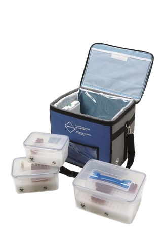 DEBAMED Lab-Box geöffnet mit Zubehör