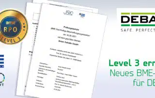 Header Blogbeitrag BME Siegel Level 3 Bild des Prüfberichtes