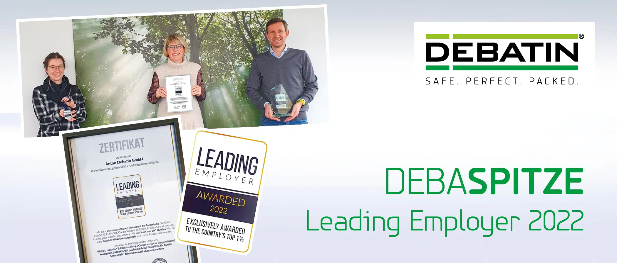 DEBATIN als einer der besten Arbeitgeber Deutschlands ausgezeichnet DEBATIN als einer der besten Arbeitgeber Deutschlands ausgezeichnet
