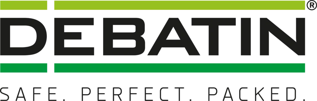 DEBATIN Logo mit Claim SAFE. PERFECT. PACKED.