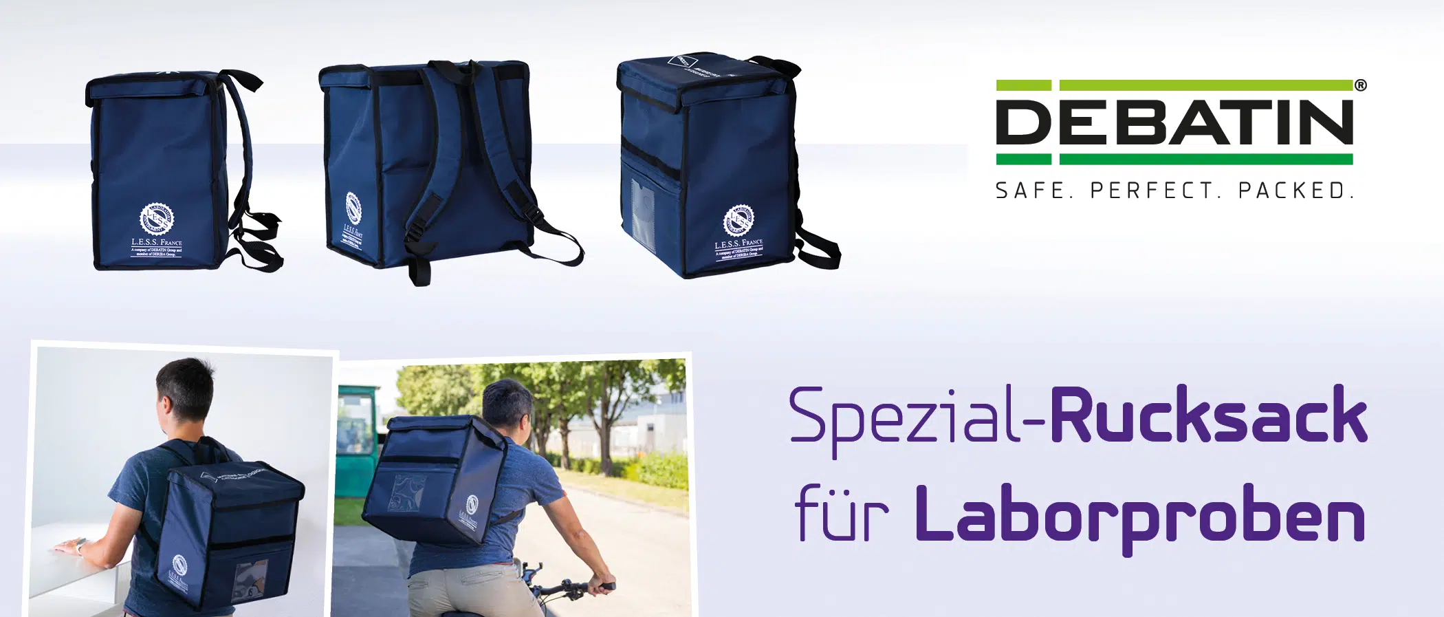 Spezialrucksack für Laborproben zum Transport per Fahrradkurier - Headerbild des Beitrags