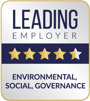 STAR RATING_ESG_4,5 Leading Employers Sternegrafik - Environmental, Social, Governance mit 4,5 Sternen