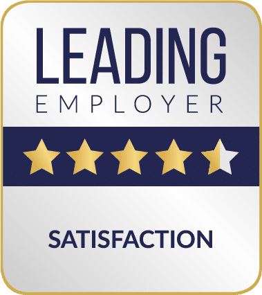 STAR RATING_SATISFACTION_4,5 Leading Employers Sternegrafik - Zufriedenheit mit 4,5 Sternen