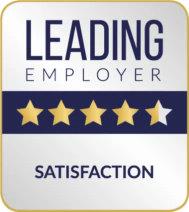 STAR RATING_SATISFACTION_4,5 Leading Employers Sternegrafik - Zufriedenheit mit 4,5 Sternen